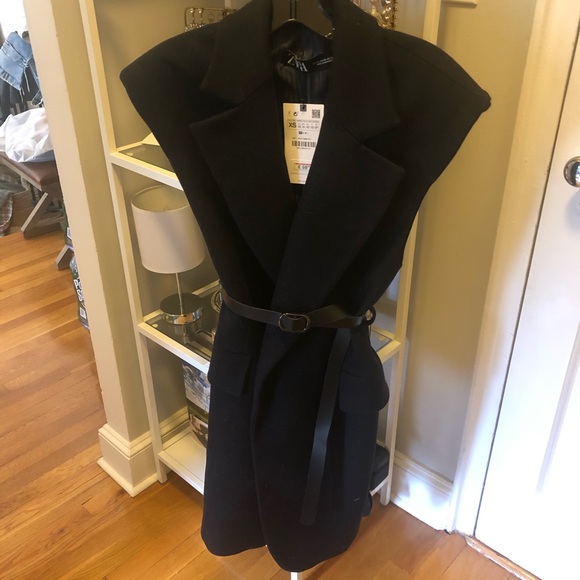 Zara Jackets & Blazers - Zara belted long vest